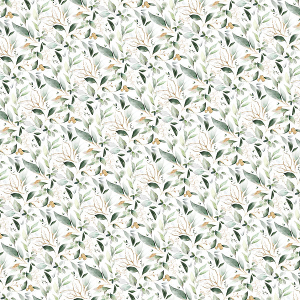 Scrapbook Customs EUCALYPTUS & GOLD 12”X12” Paper Pack
