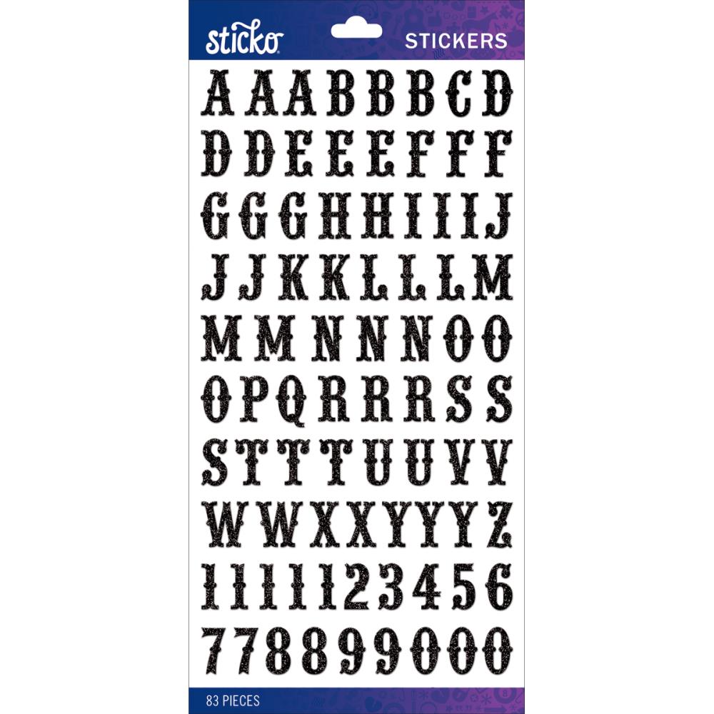 Sticko GLITTER CARNIVAL Small Alphabet Stickers 83pc