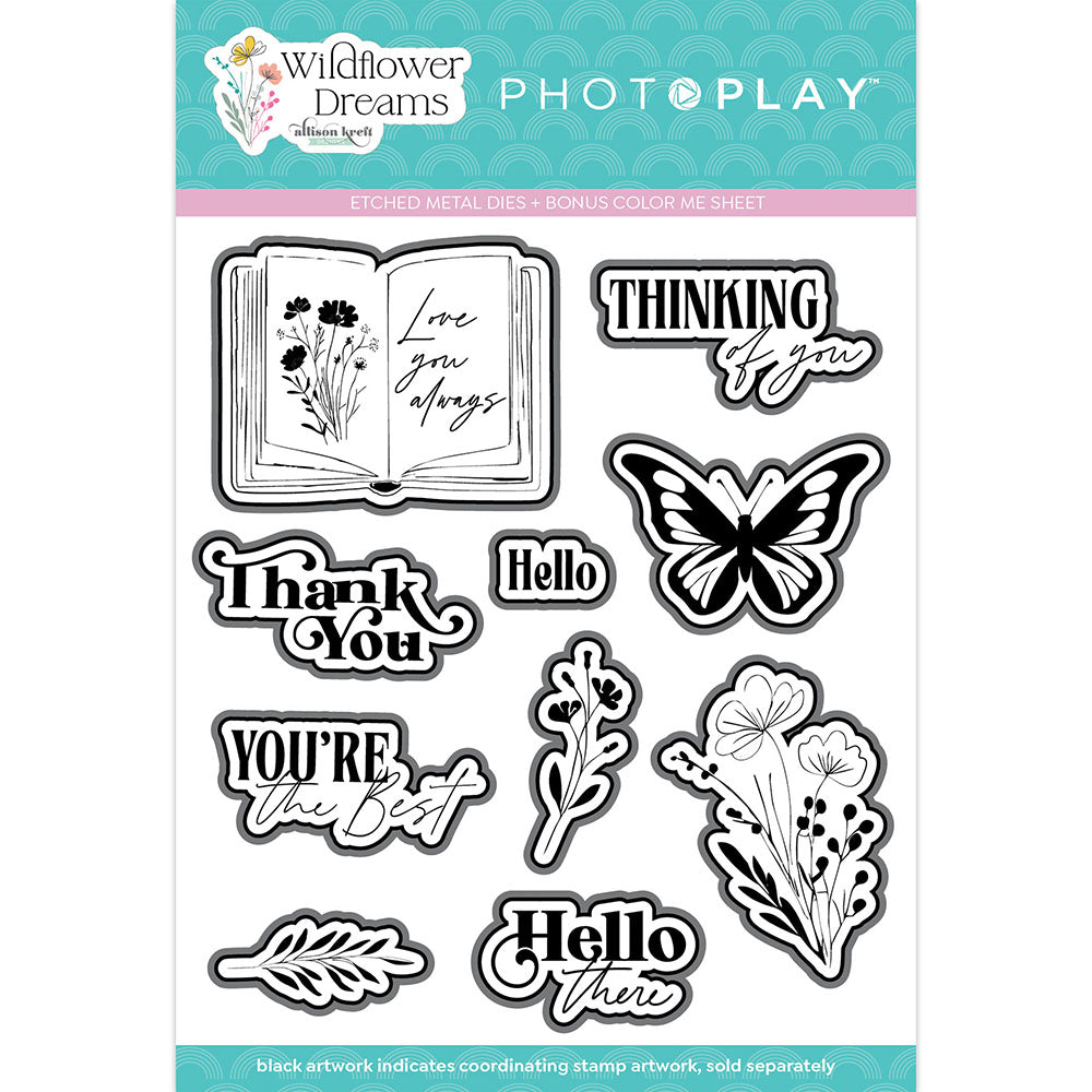 Photoplay WILDFLOWER DREAMS Stamps & Dies Set