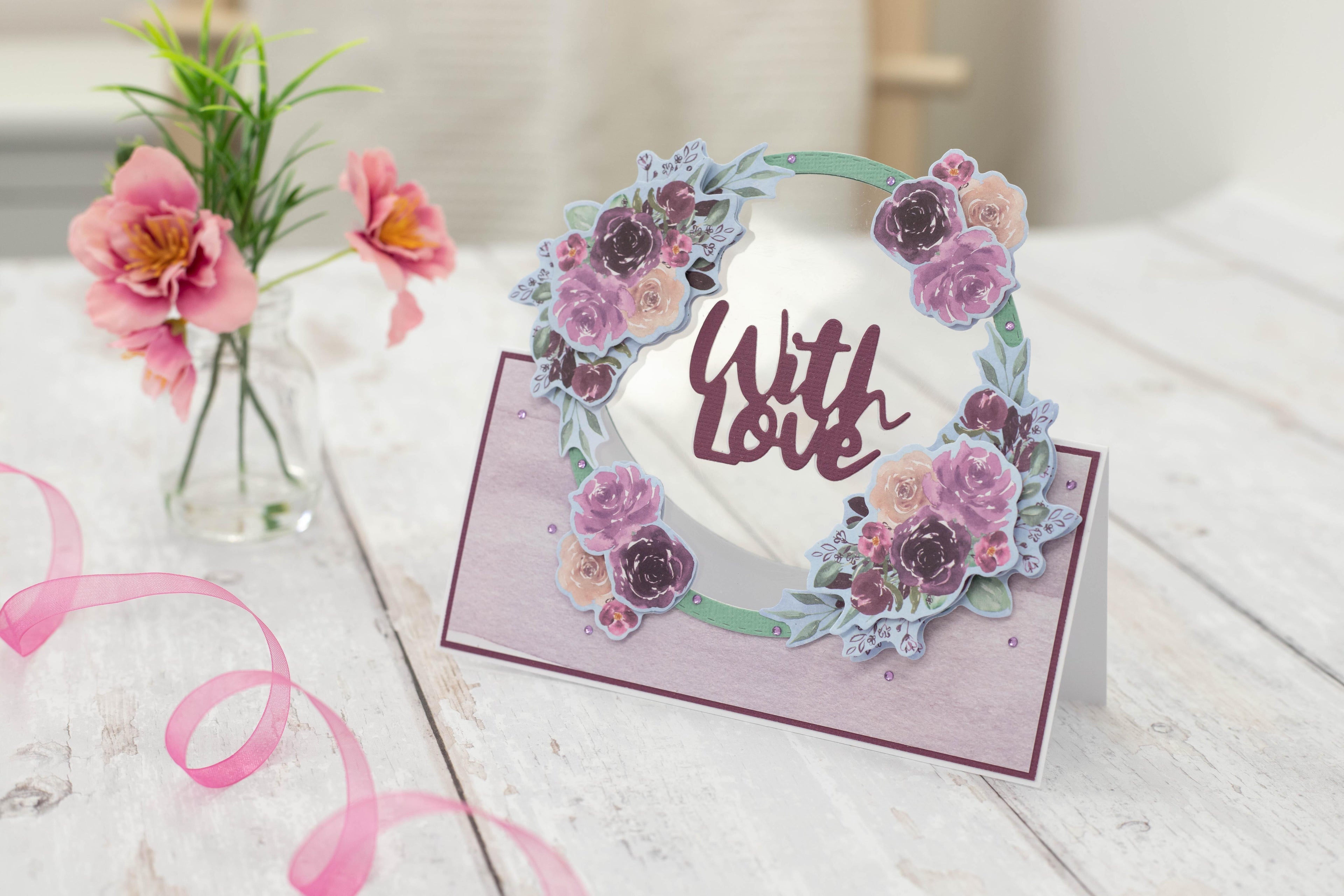 Crafters Companion FANCY FLORALS 9”X12” Die-Cut 3D Topper Pad