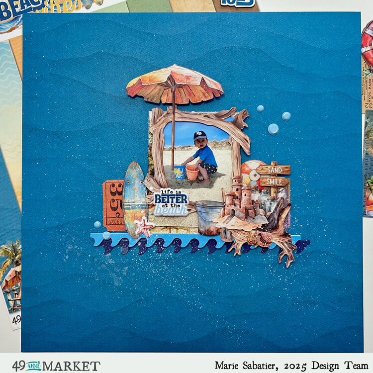 49 and Market BEACH VIBES 12X12 Solids Collection Pack