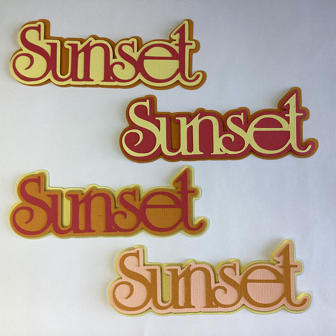 SUNSET TITLE Scrapbook Die Cuts
