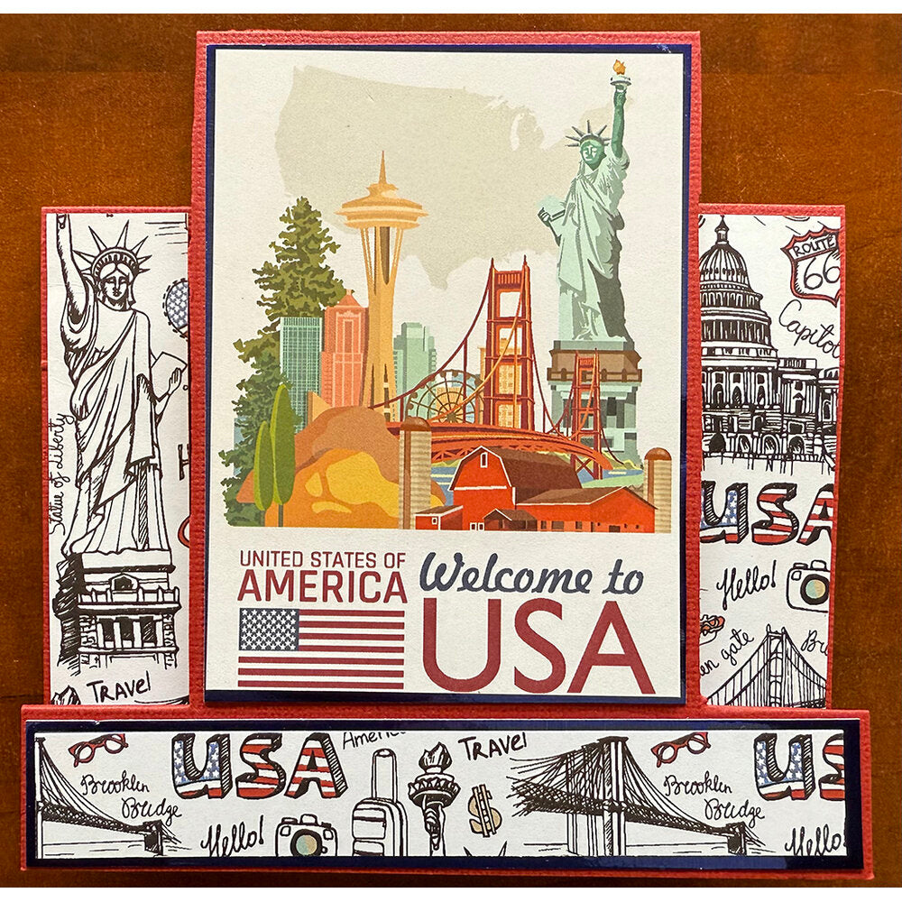 Reminisce AROUND THE WORLD 12"X12" Scrapbook Kit 12pc