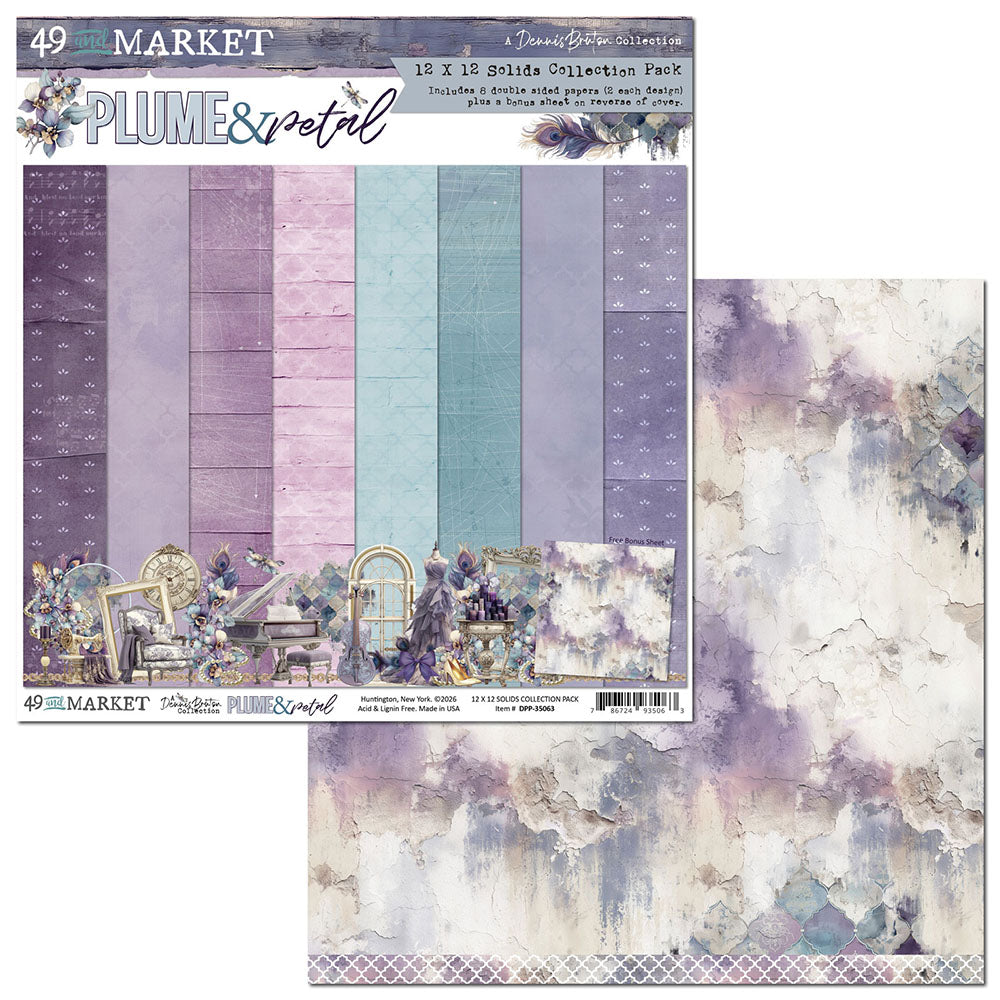 49 and Market PLUME & PETAL 12”X12” Solids Collection Pack
