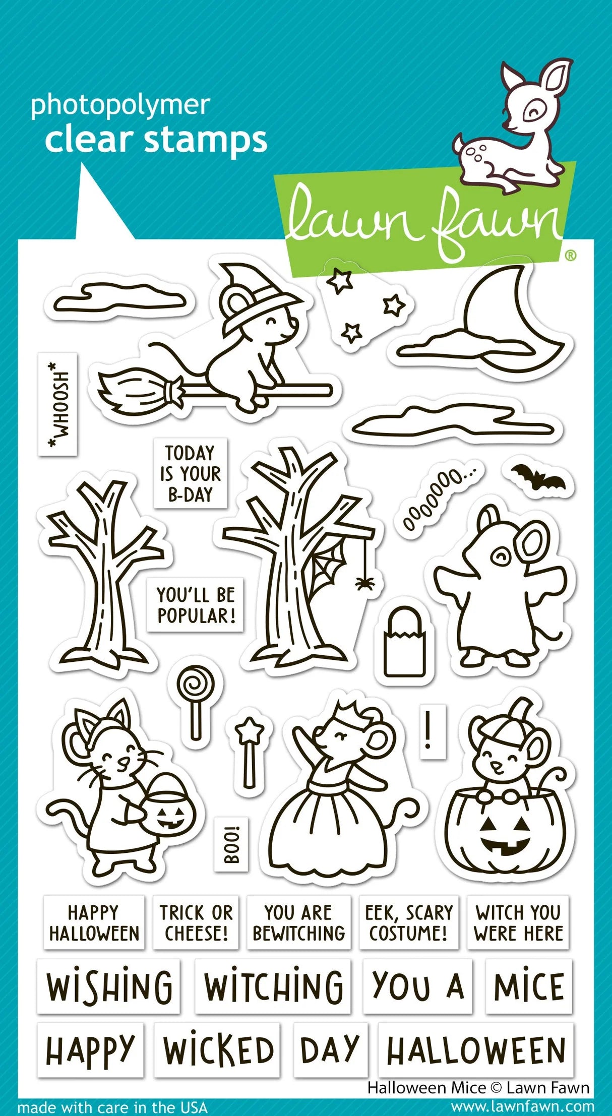 Lawn Fawn HALLOWEEN MICE Stamp & Die Set