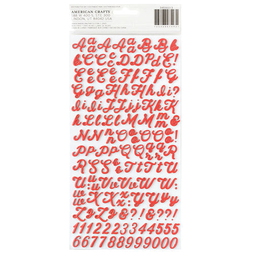 American Crafts Thickers Flags & Frills Foam Cardstock Letter Stickers