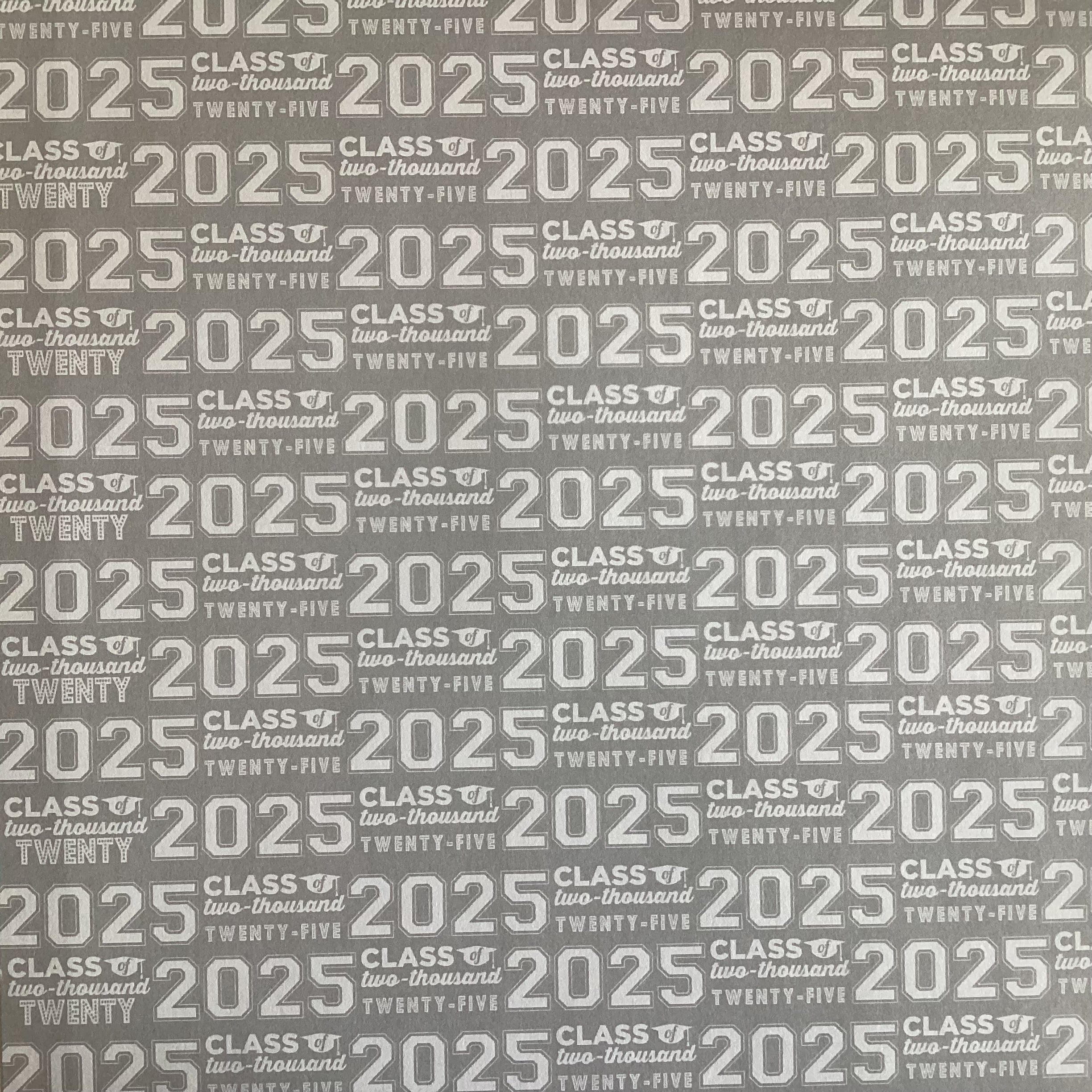 Custom Color CLASS OF 2025 MARQUEE 12"X12" Scrapbook Customs Paper