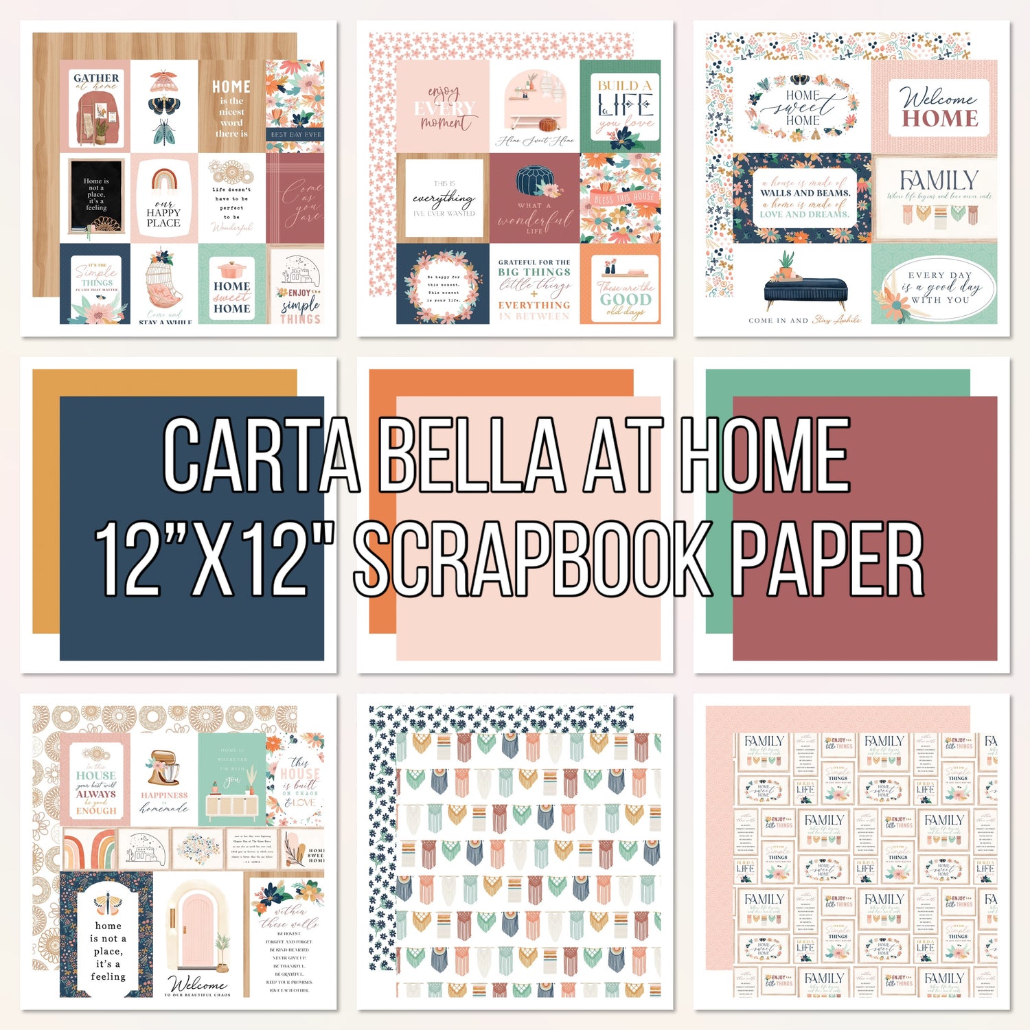Carta Bella AT HOME 12”X12" Scrapbook Paper
