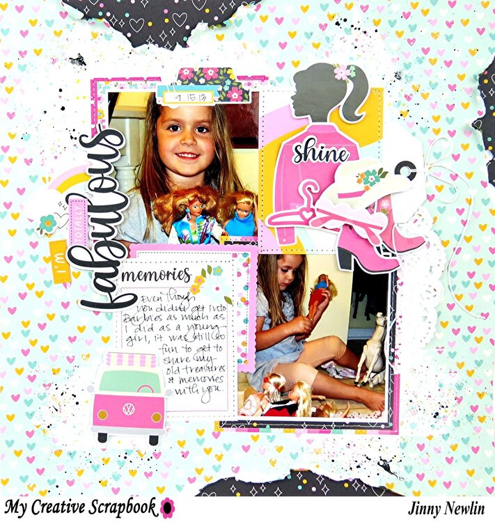 Simple Stories Crafty Babe I LIVE LOVE SCRAP 12”X12” Scrapbook Paper