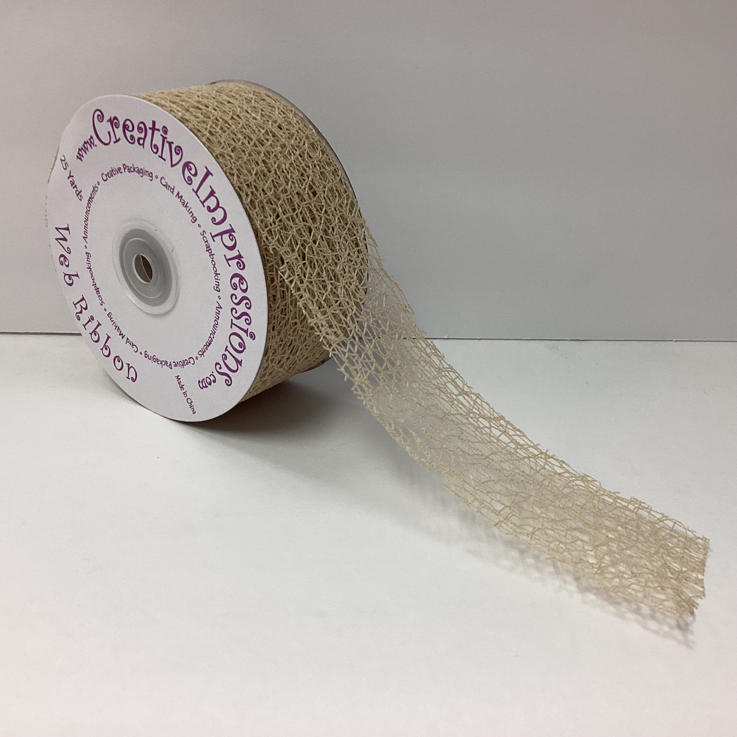 Creative Impressions 2" MESH WEB RIBBON 1 yard yd