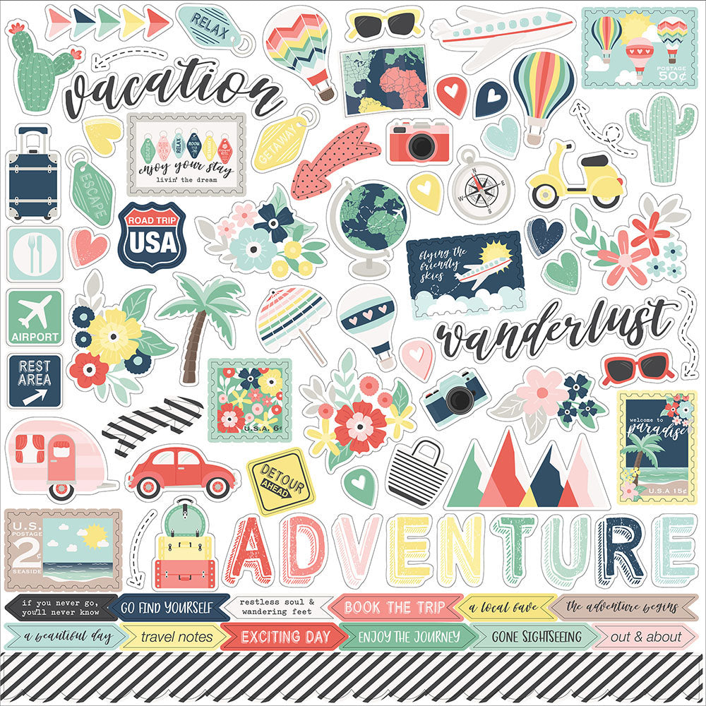 Echo Park AWAY WE GO 12"X12" Scrapbook Collection Kit