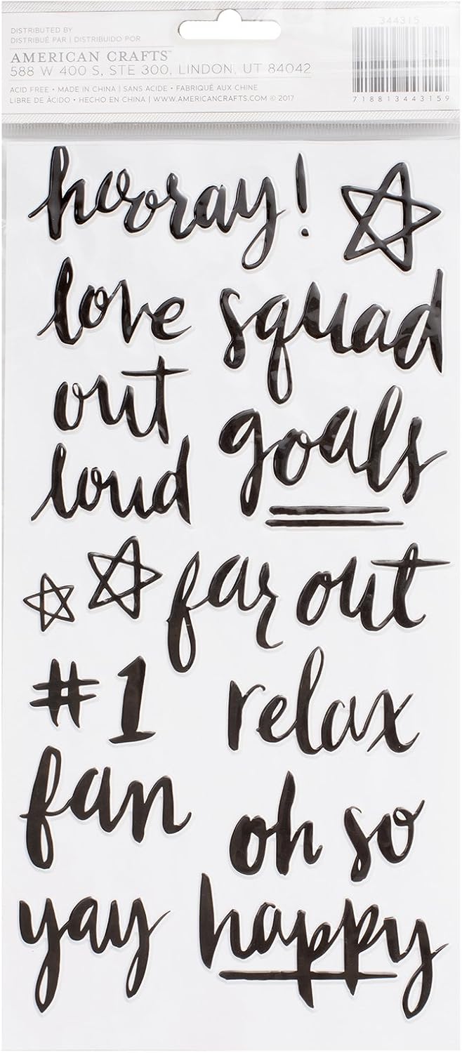 Thickers Crate Paper Good Vibes HIGH FIVE Puffy Phrase Stickers