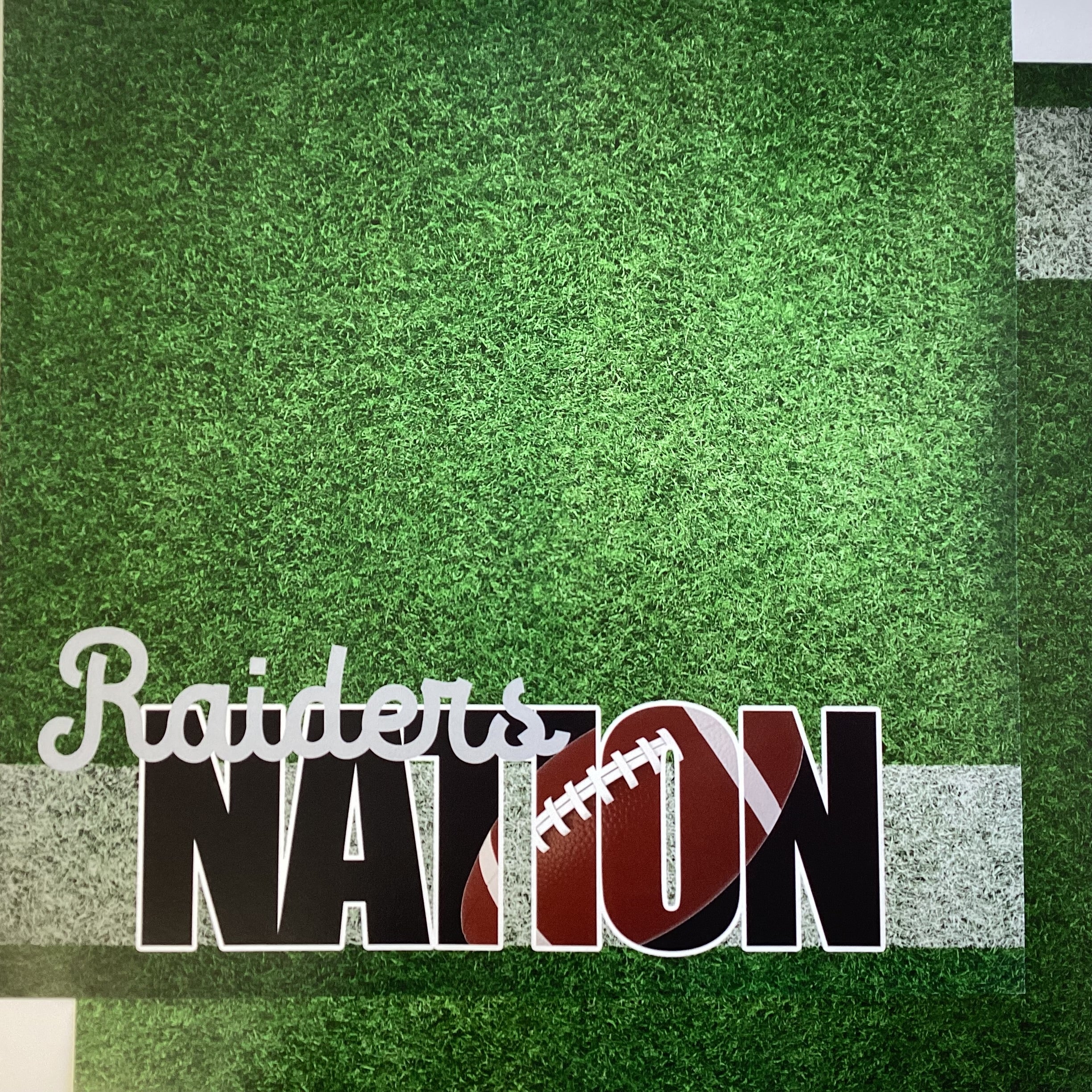Scrapbooksrus RAIDERS FOOTBALL 12"X12" Scrapbook Paper Kit 12 Sheets