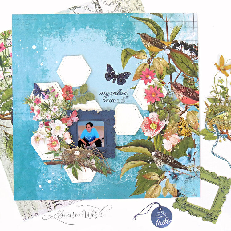 49 and Market BIRDSONG 12"X12" Scrapbook Paper