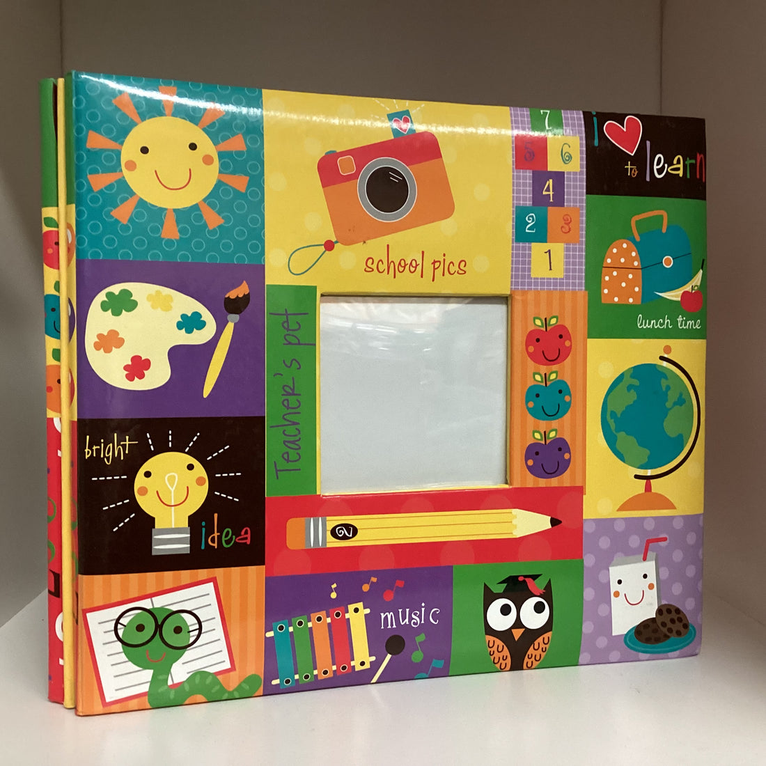 Postbound Album Tapestry Gibson BACK TO SCHOOL Frame 8"X8" Scrapbook