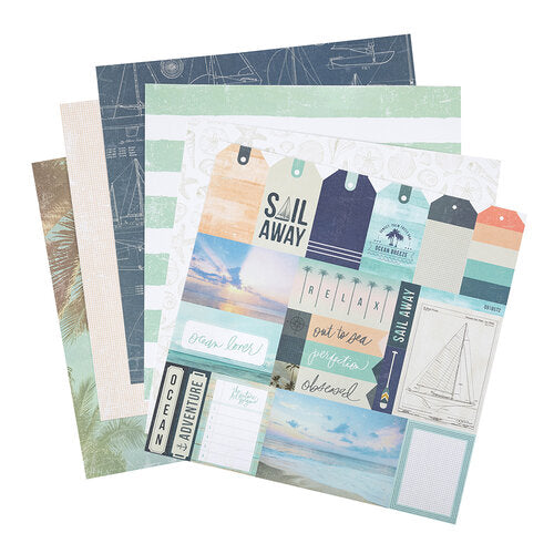 Heidi Swapp SET SAIL 12"X12" Paper Pad 48 Sheets