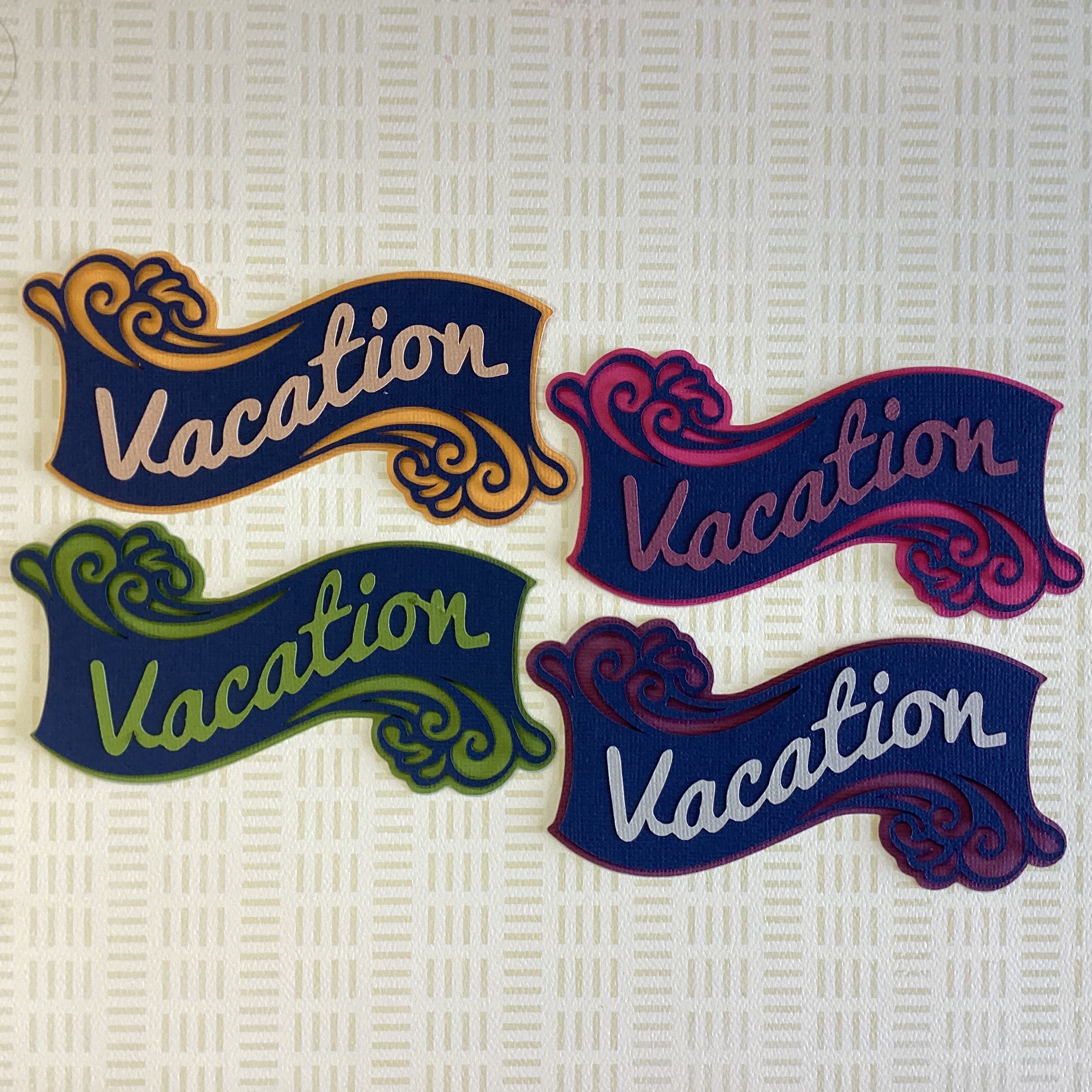 VACATION Travel Scrapbook Die Cuts