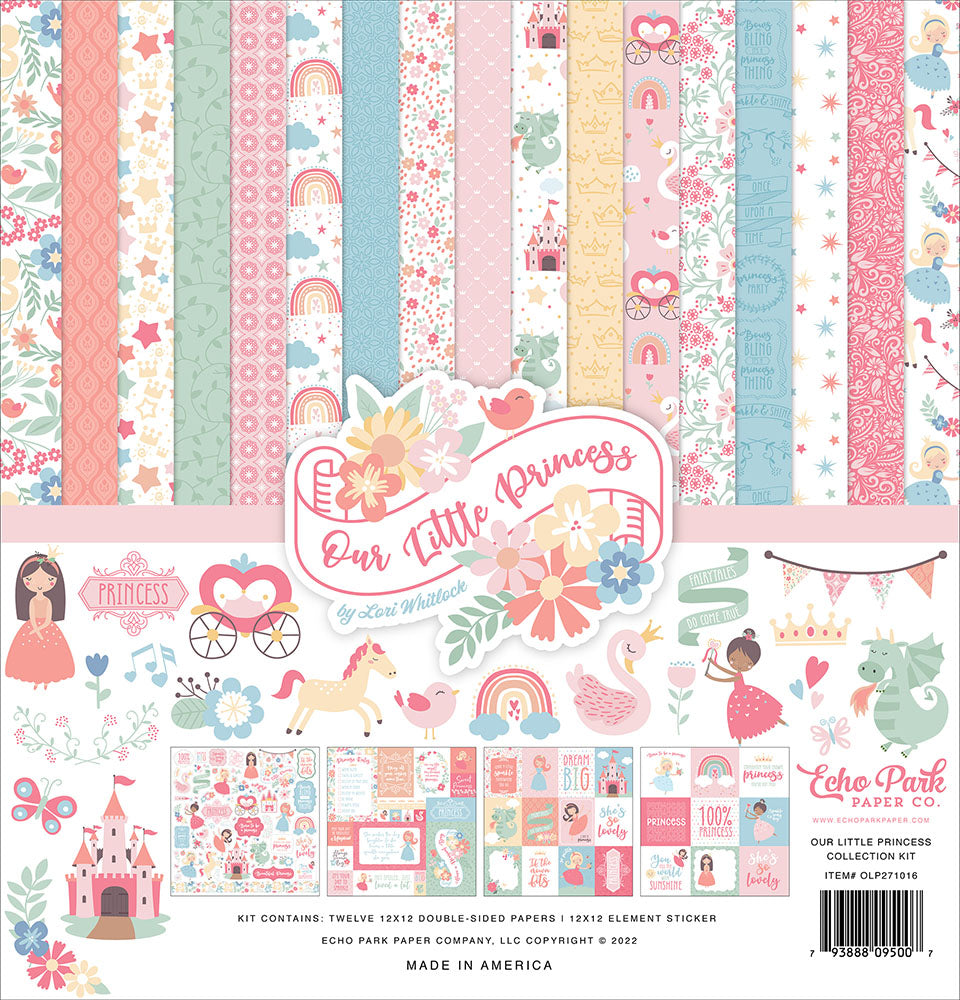 Echo Park OUR LITTLE PRINCESS 12"X12" Scrapbook Collection Kit
