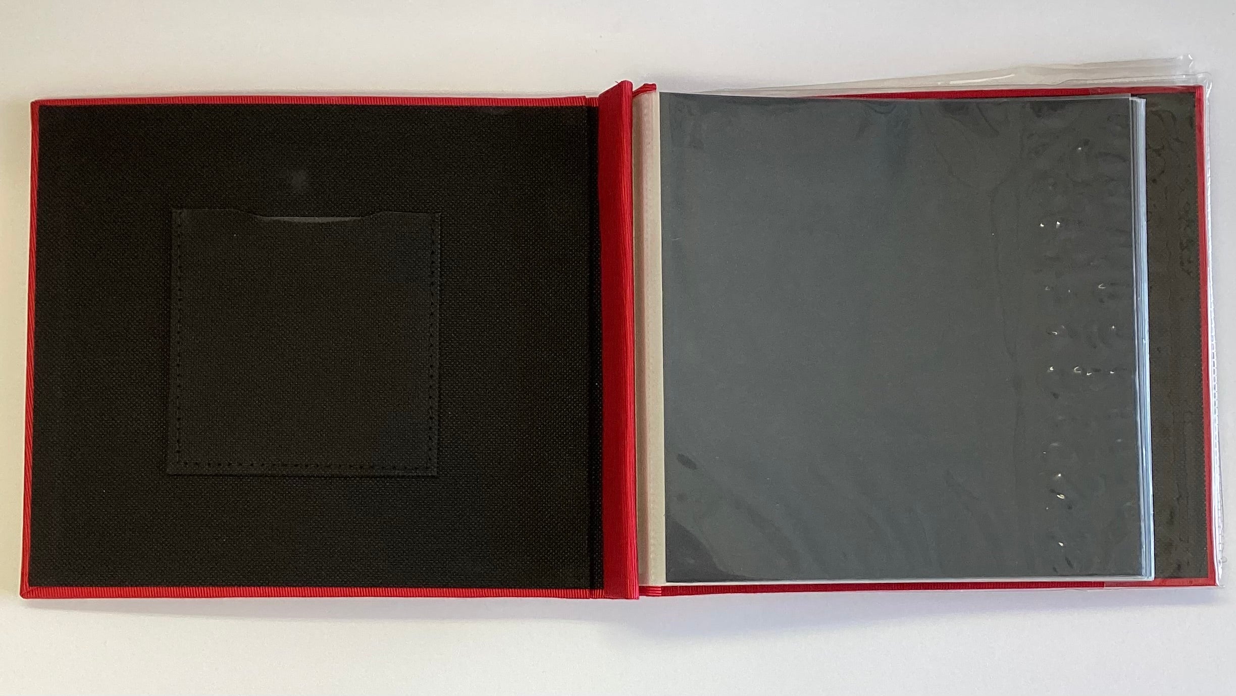 Postbound Album RED FABRIC Frame 8"X8" Scrapbook Memory