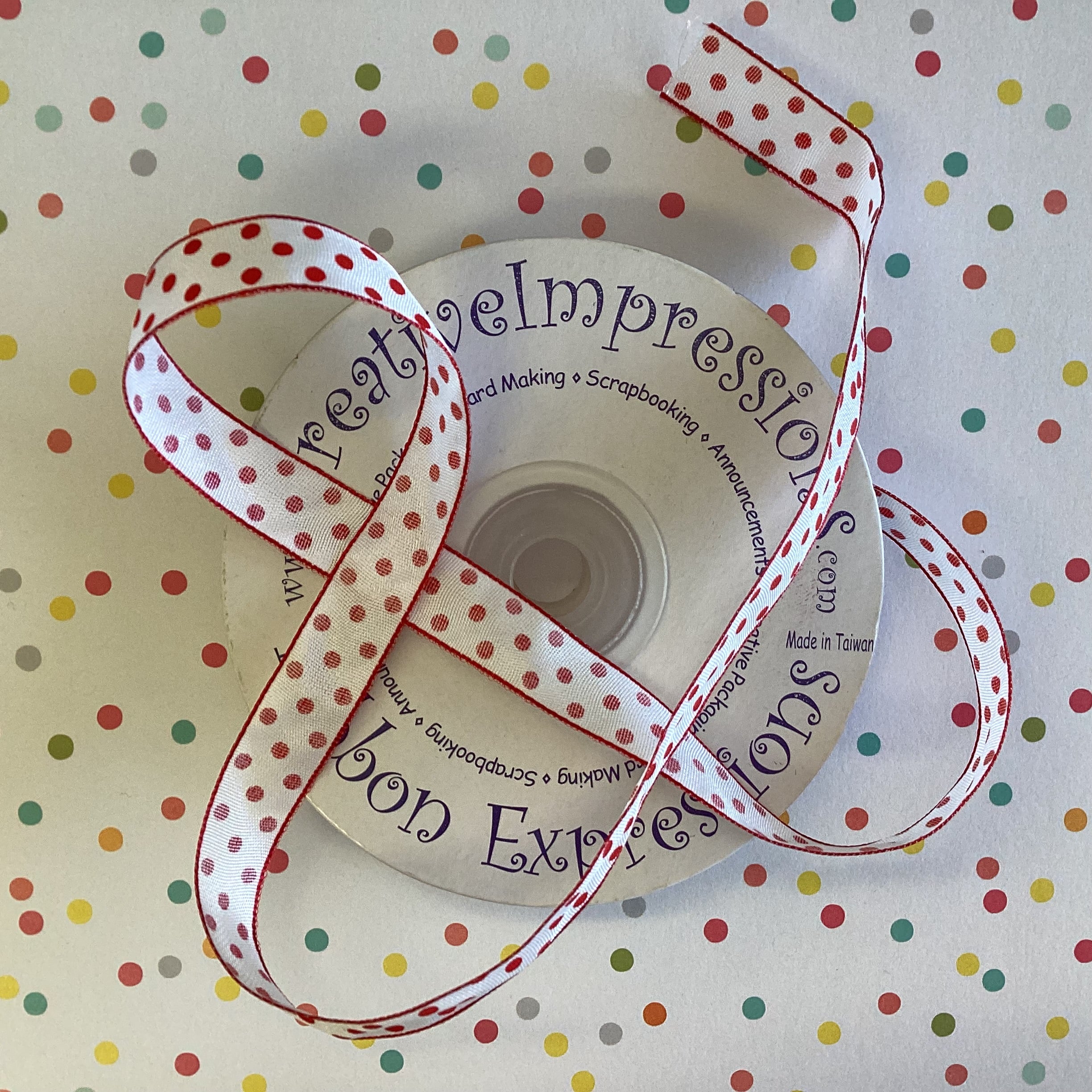 Creative 1/2" POLKA DOT RIBBON Trim 1 yard yd