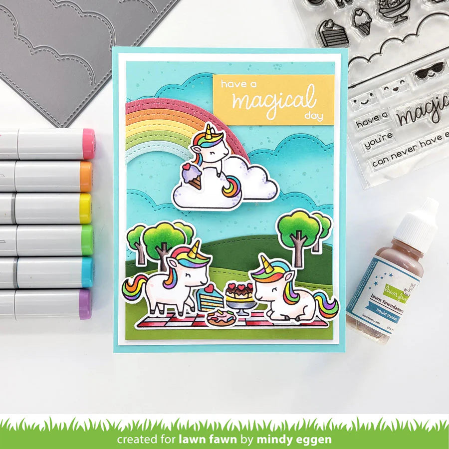 Lawn Cuts PUFFY CLOUD BACKDROP PORTRAIT Custom Craft Die