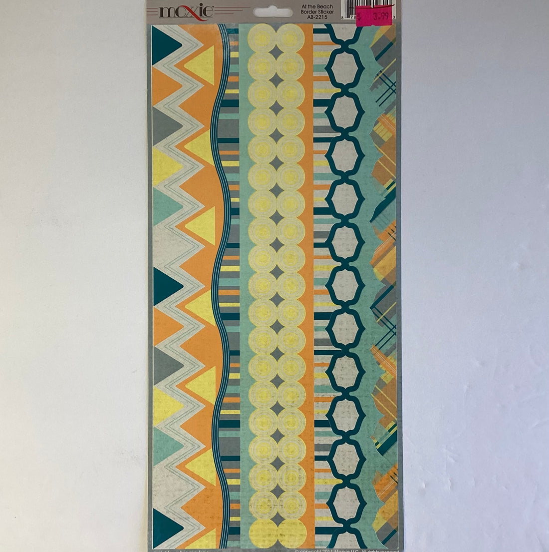 Moxxie AT THE BEACH 6"X12" Border Sticker