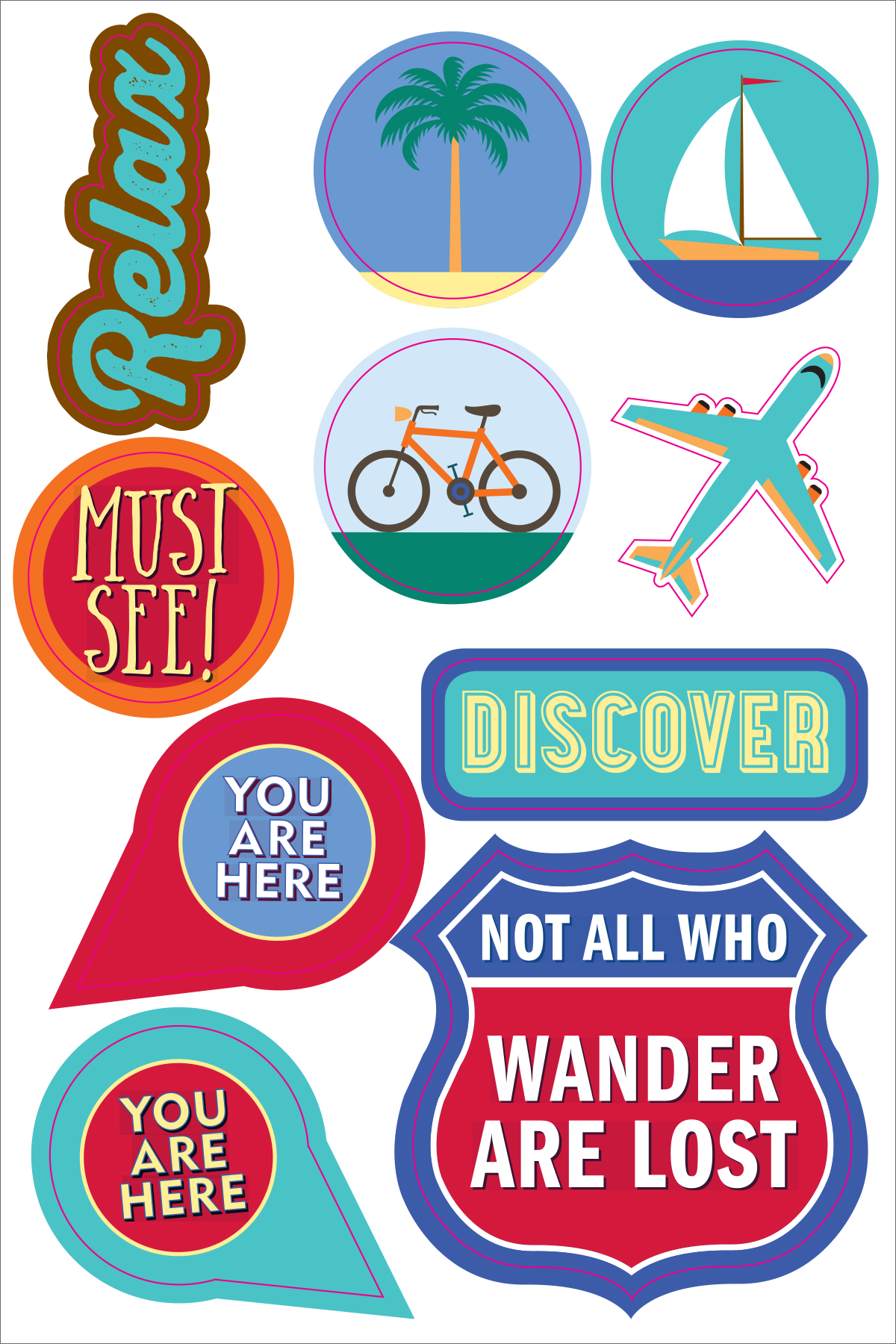 Peter Pauper Planner Stickers TRAVEL Essentials