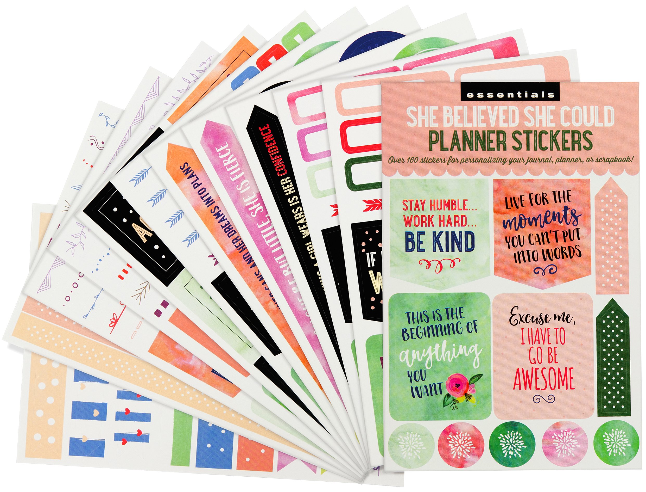Peter Pauper Planner Stickers SHE BELIEVED SHE COULD Essentials