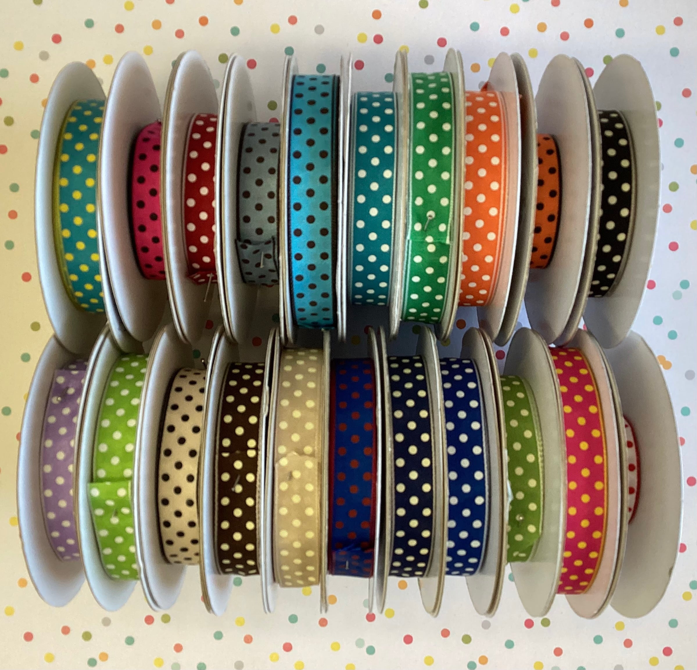 Creative 1/2" POLKA DOT RIBBON Trim 1 yard yd