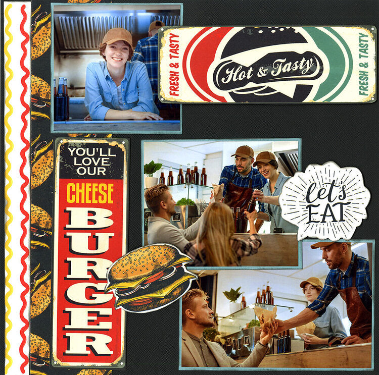 Reminisce FOOD TRUCK FEST 12"X12" Scrapbook Kit 9pc