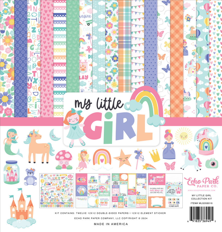 Echo Park MY LITTLE GIRL Collection Kit 12”X12” 13pc