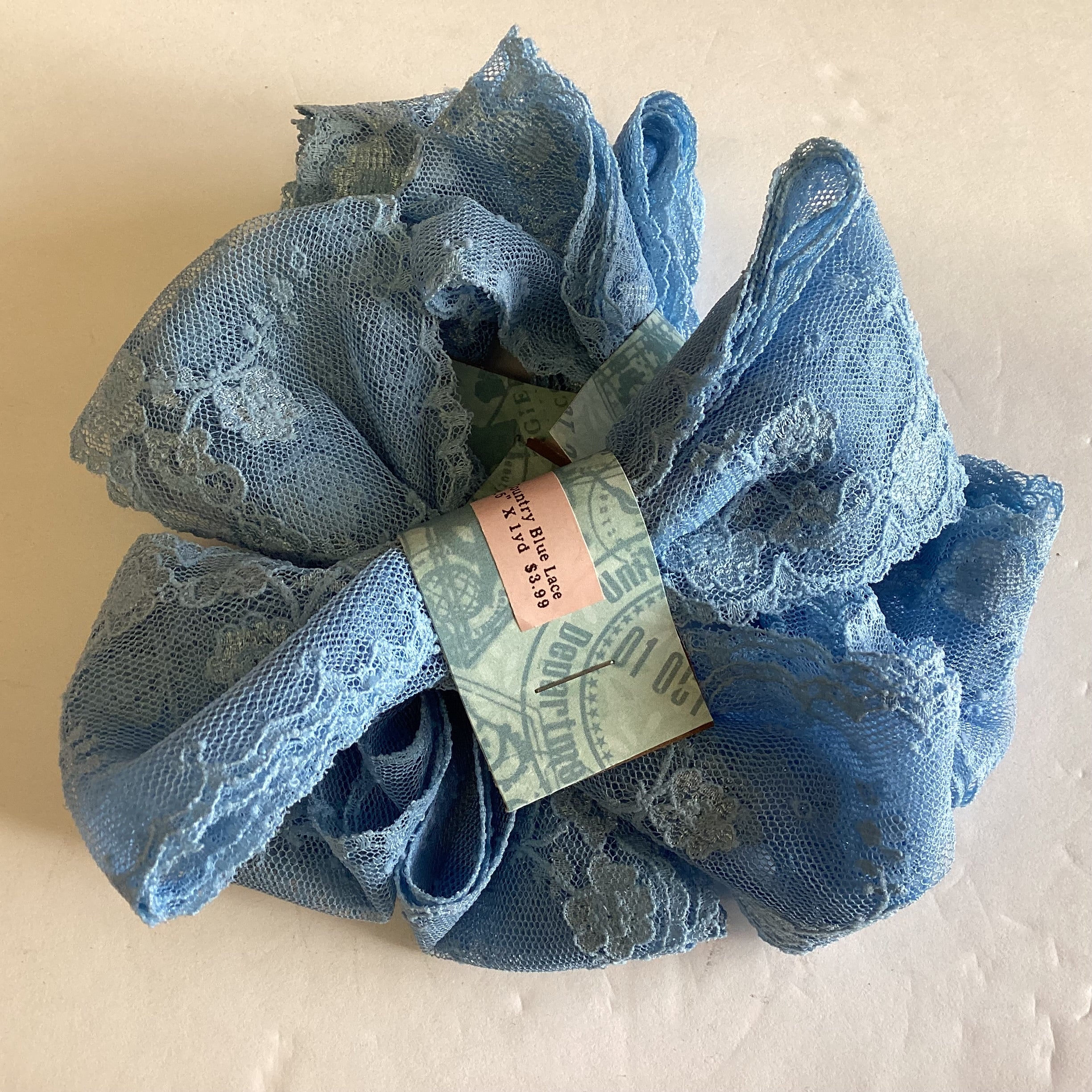 Scrapbooksrus Vintage COUNTRY BLUE LACE Ribbon Trim 2.5”