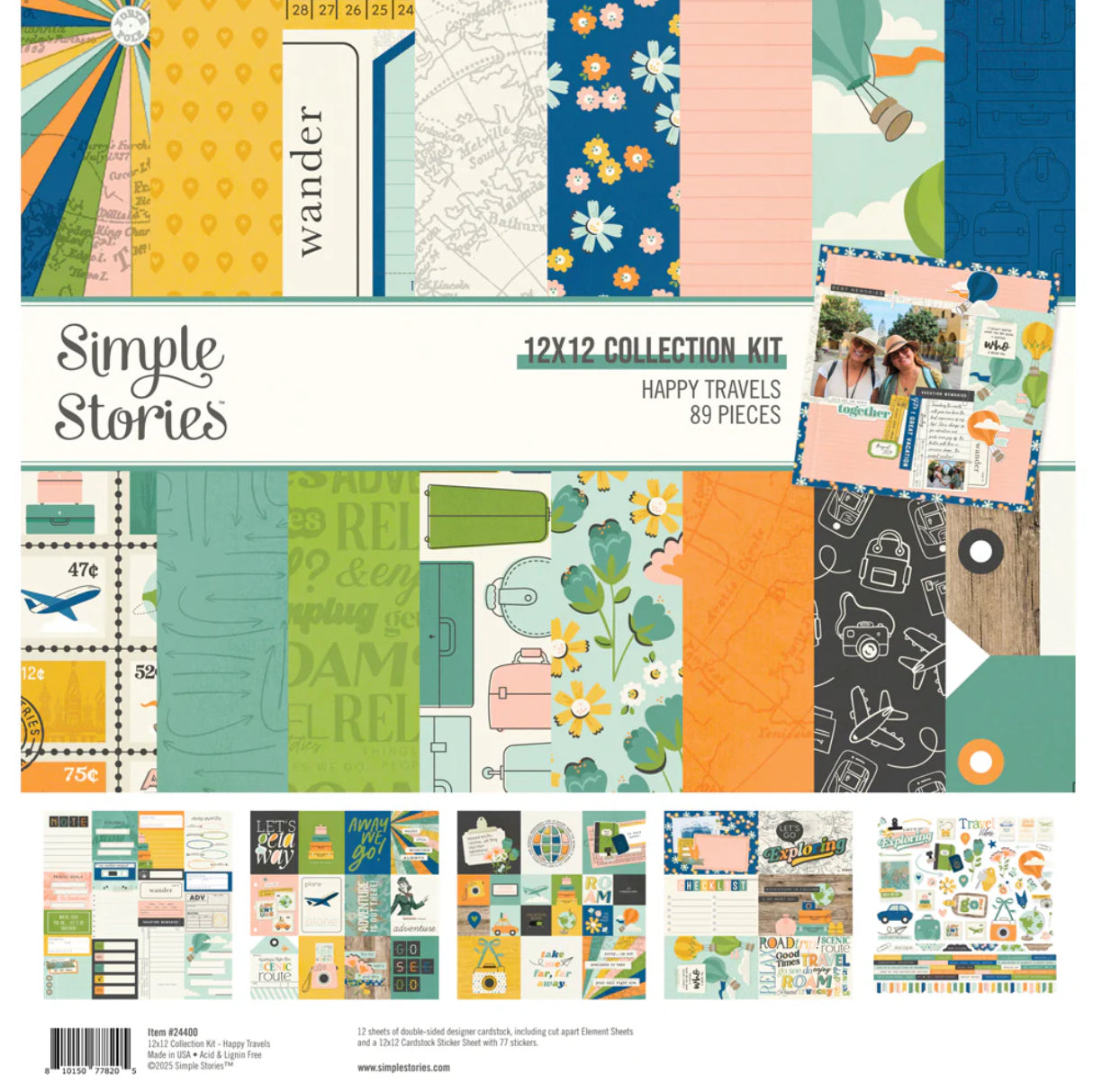Simple Stories HAPPY TRAVELS Collection Kit 89pc