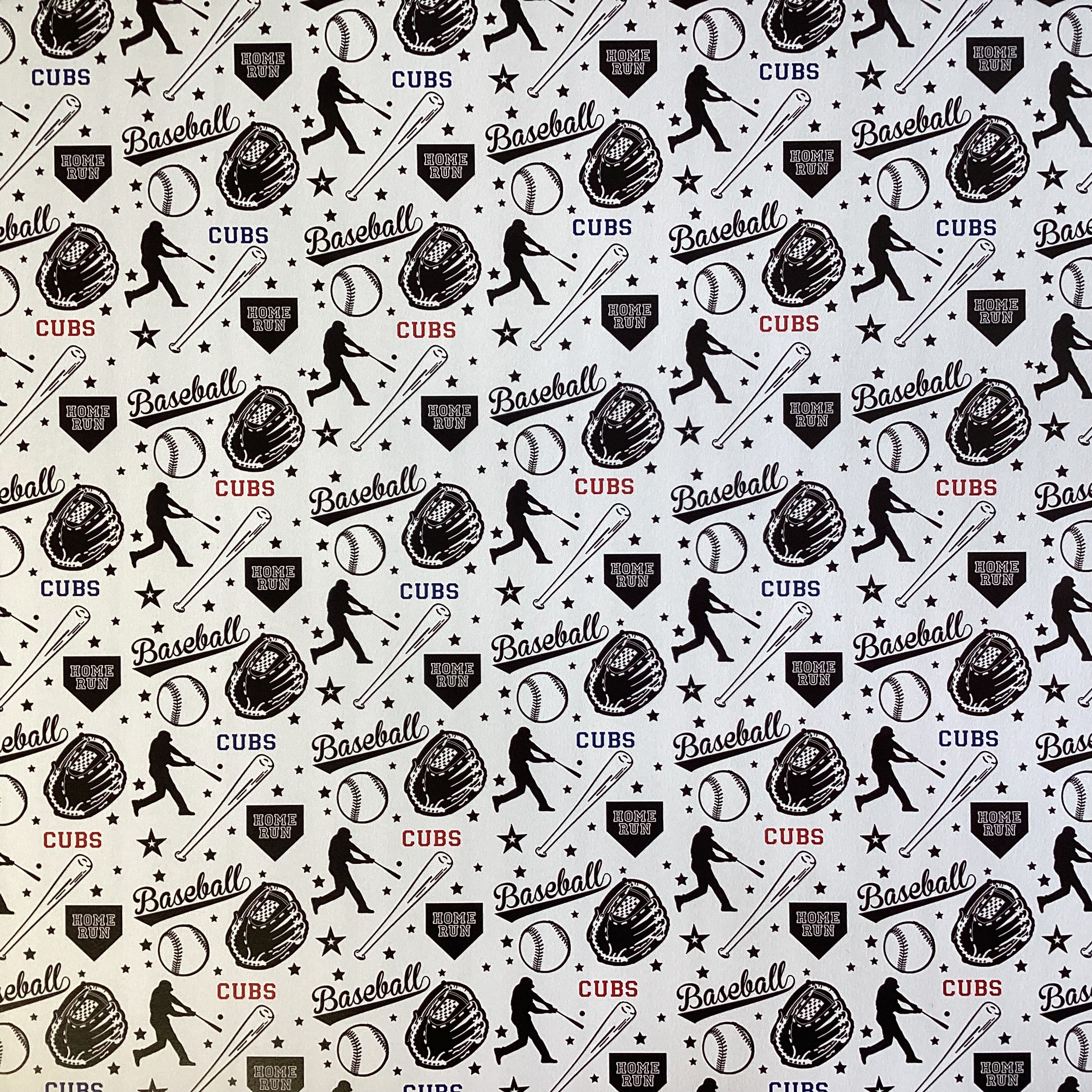 Scrapbooksrus CUBS BASEBALL 12"X12" Scrapbook Paper Kit 12 Sheets