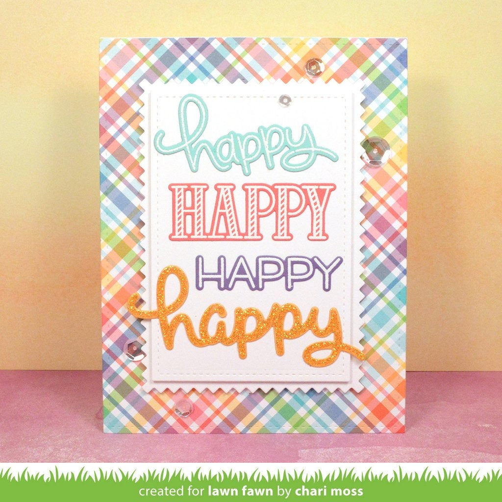 Lawn Fawn HAPPY HAPPY HAPPY Stamp & Die Set
