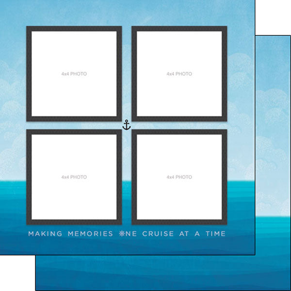 Bon Voyage CRUISE ALL ABOARD 12"X12" Scrapbook Paper Kit 4pc