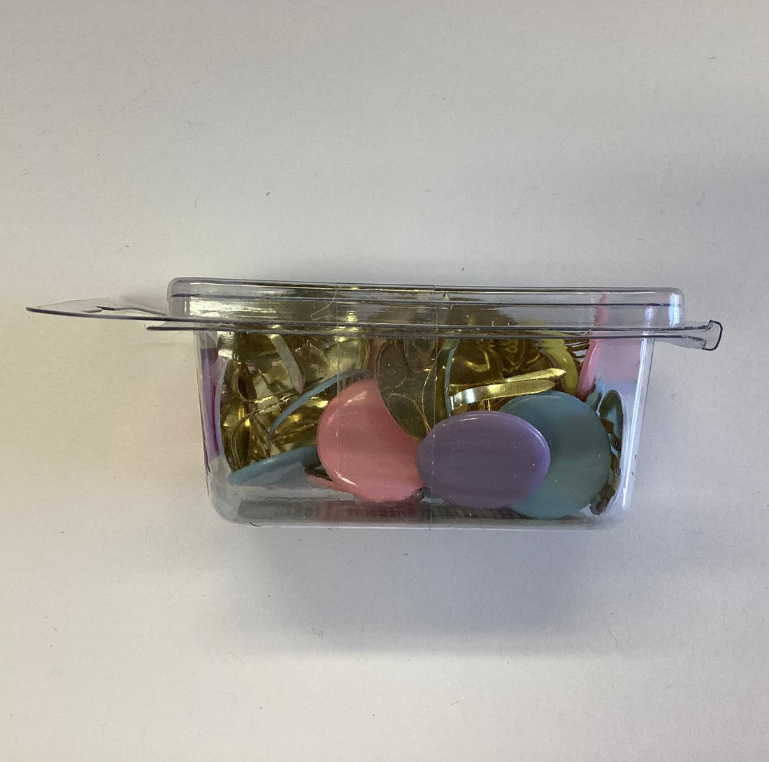 Creative Impressions SOFT LARGE ROUND FASTENERS Pastel Brads 25pc