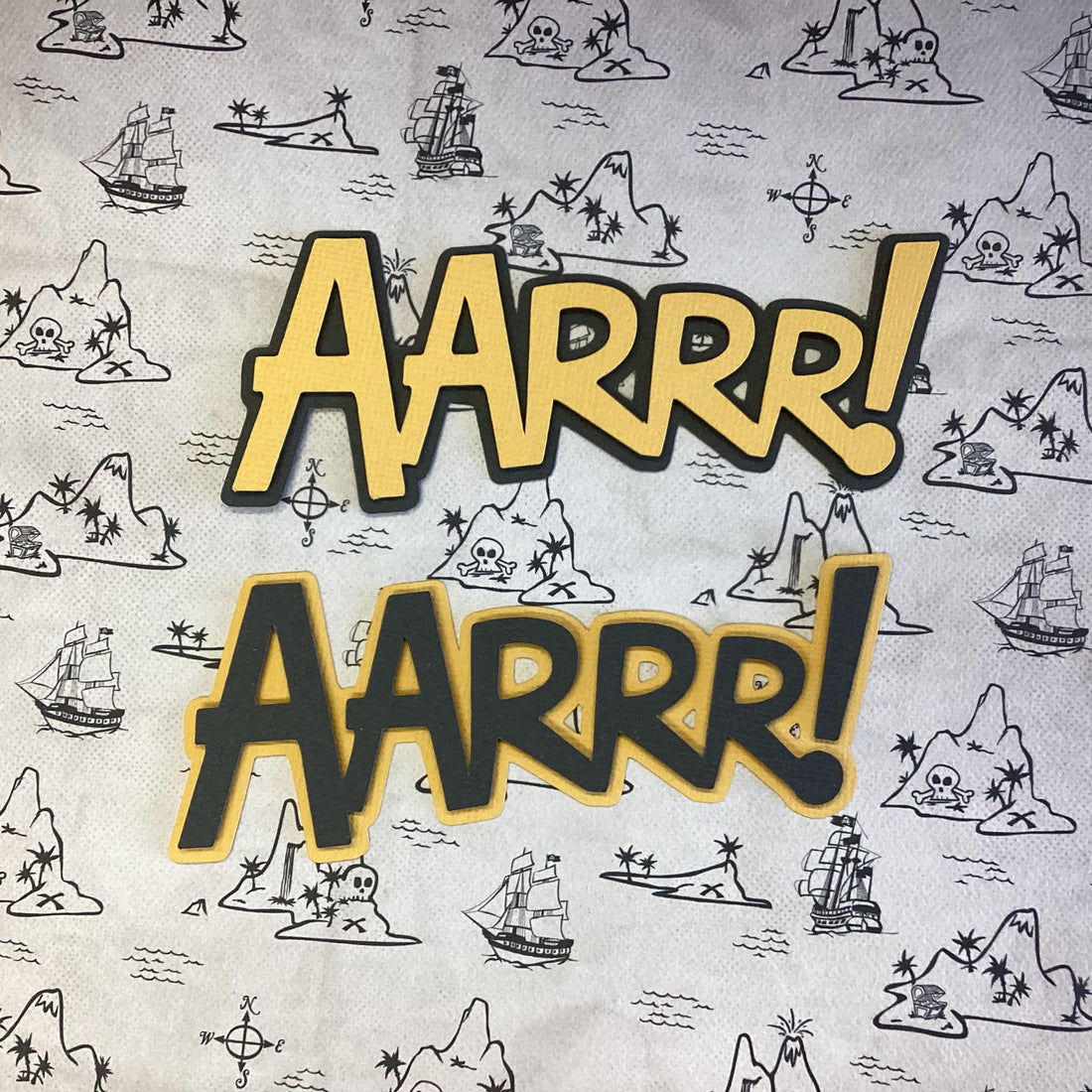 AARRR! Pirate Diecut 3D Scrapbook Die Cut Embellishment