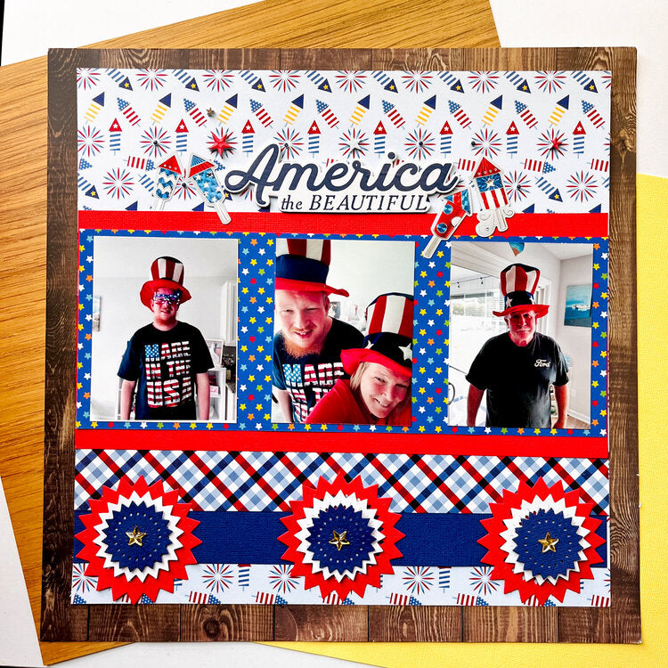 American Crafts Thickers FLAGS FRILLS Foam Phrase Stickers