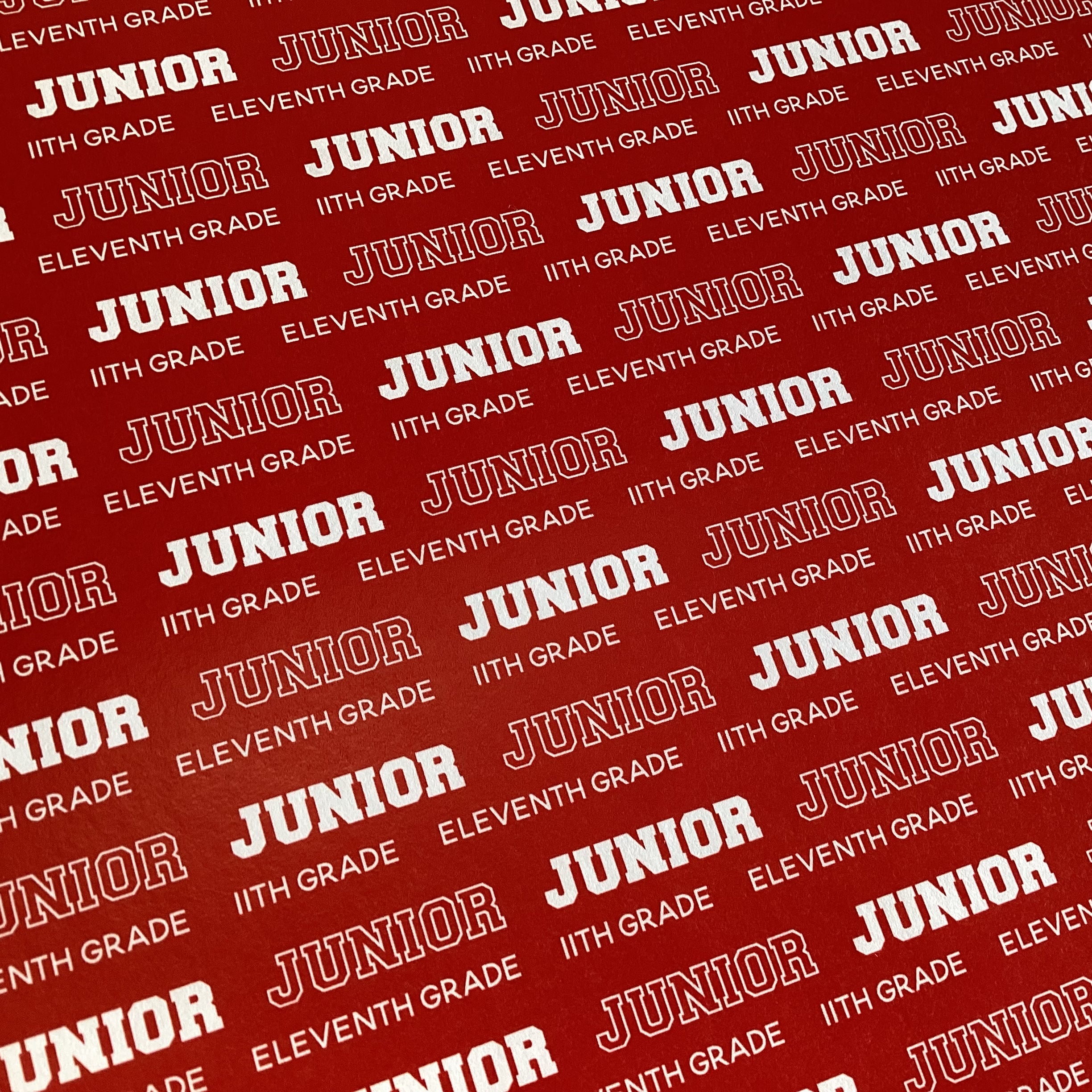 JUNIOR PRIDE RED 12th Grade School 12"X12" Scrapbook Paper Scrapbooksrus Las Vegas