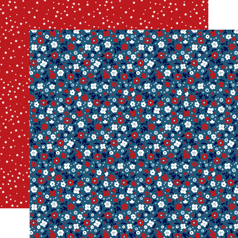 Echo Park STARS AND STRIPES FOREVER 12"x12" Scrapbook Paper