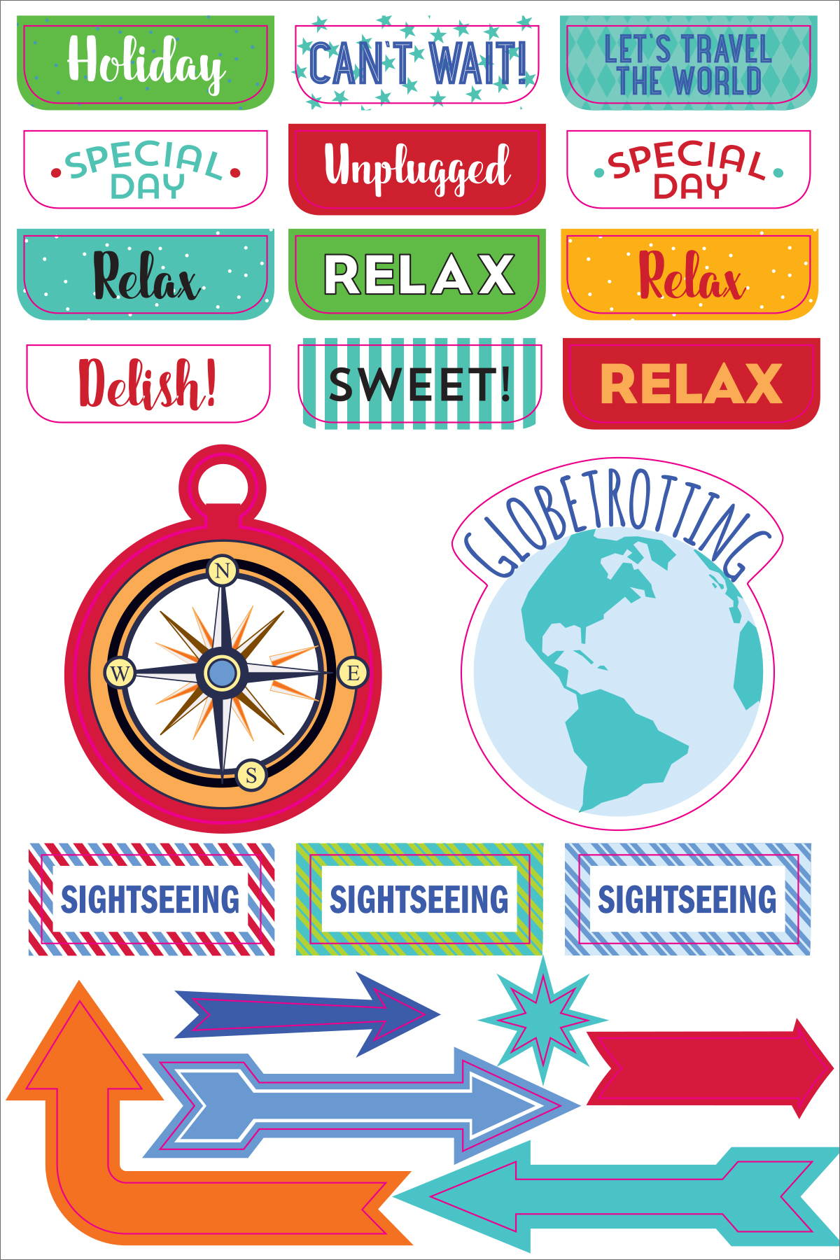 Peter Pauper Planner Stickers TRAVEL Essentials