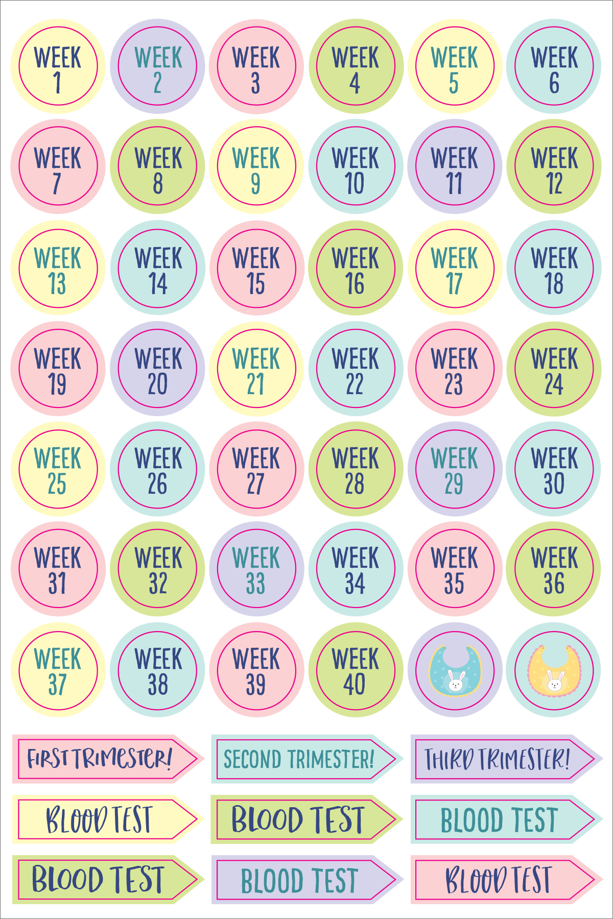 Peter Pauper Planner Stickers PREGNANCY BABY Essentials