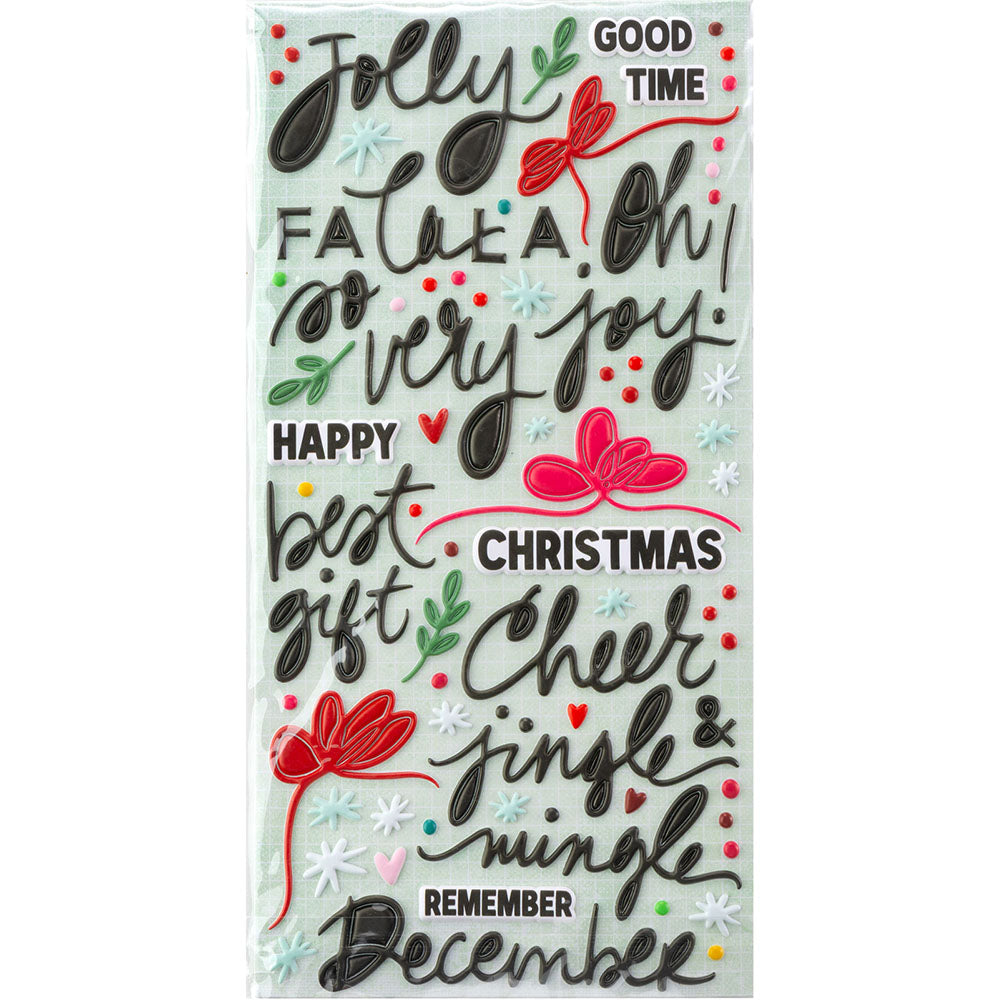 49 and Market Vicki Boutin MISTLETOE & MEMORIES Puffy Stickers