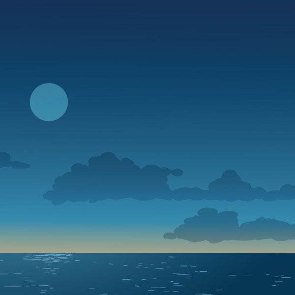 Scrapbook Customs DARK TROPICAL SUNSET 12X12 Scrapbook Paper