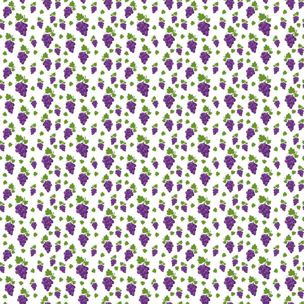 Scrapbook Customs PURPLE GRAPES FRUIT 12"X12" Scrapbook Paper