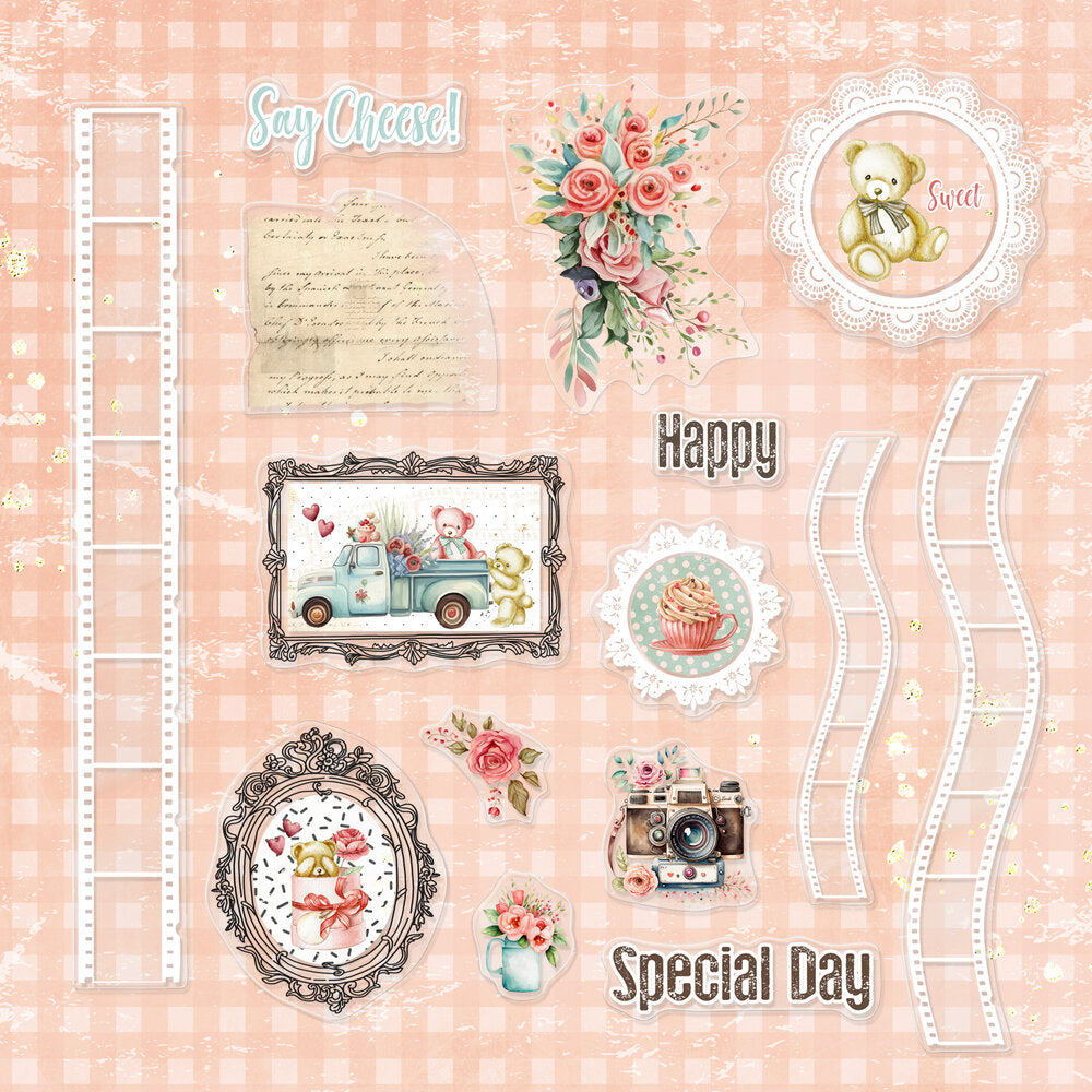 Asuka Studio Beary Sweet CLEAR EPHEMERA 15pc