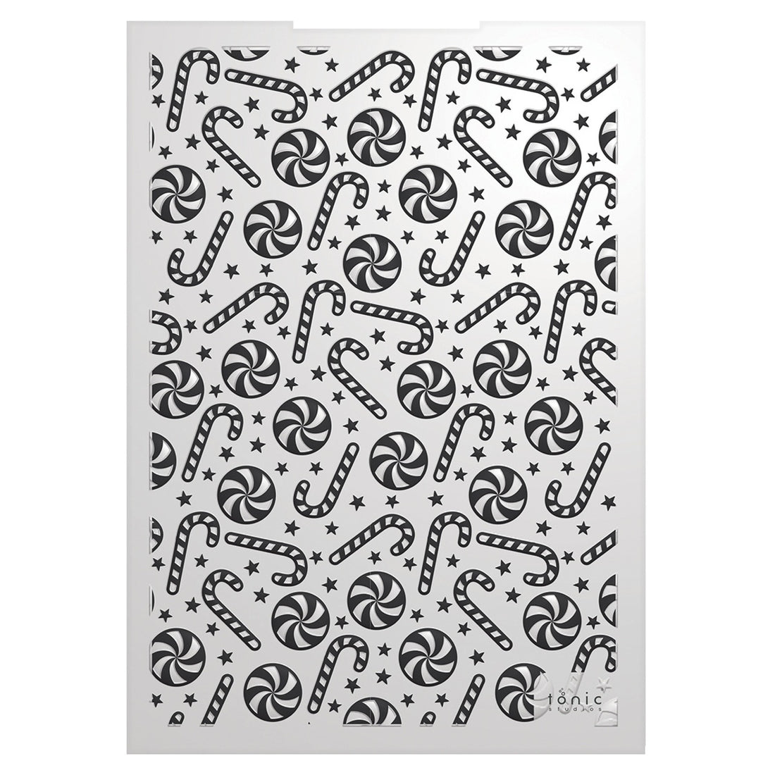 Tonic Studios A Candy Cane Christmas SWEET FESTIVITIES 3D Embossing Folder