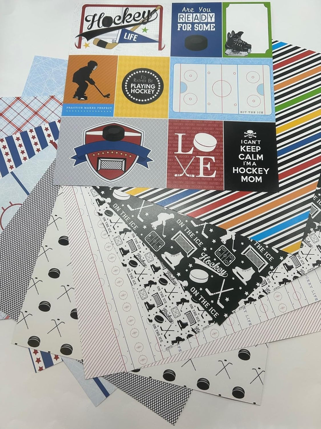 Scrapbook Customs HOCKEY LIFE 12"X12" Paper Kit 12 Sheets