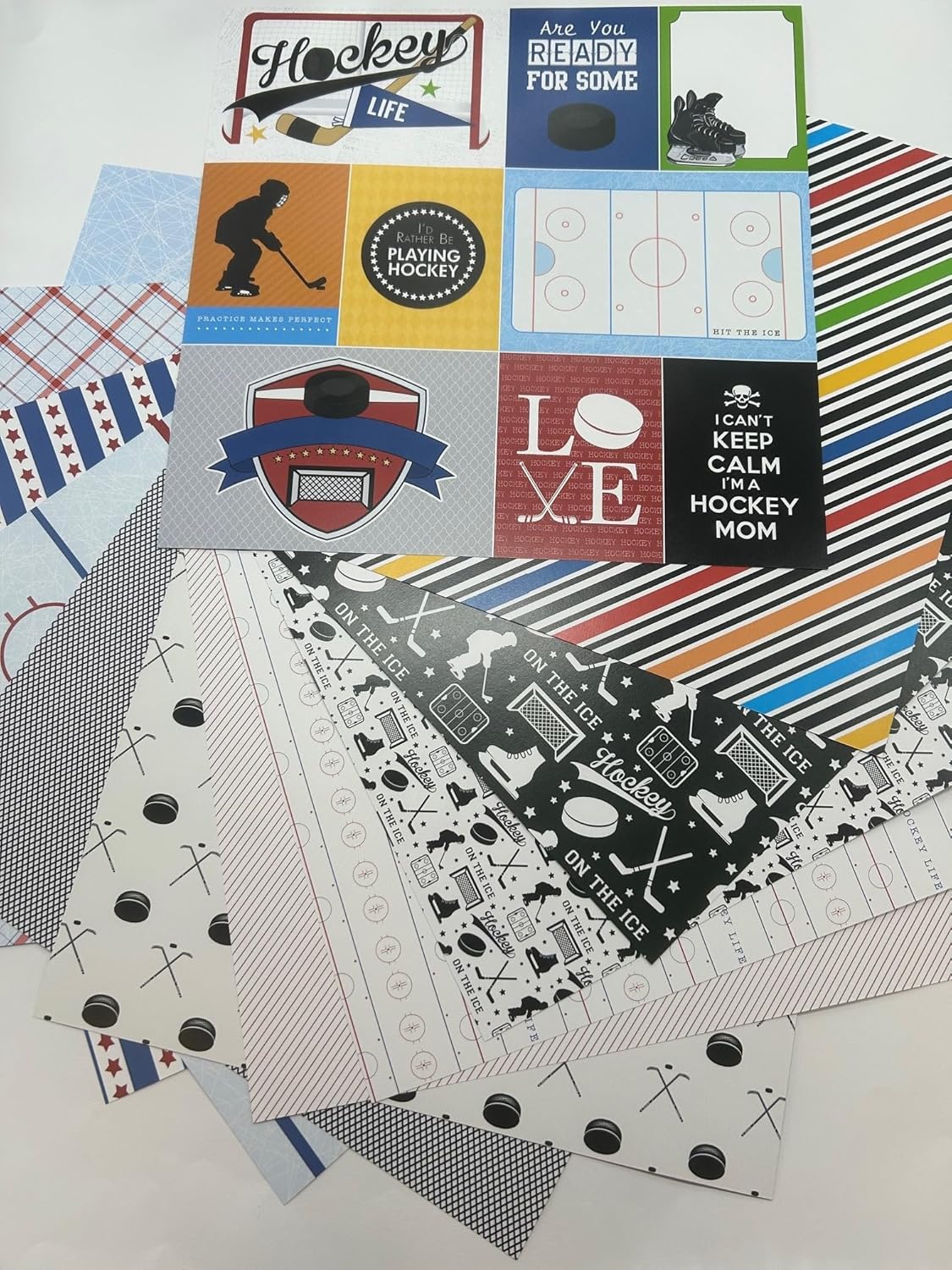 Scrapbook Customs HOCKEY LIFE 12"X12" Paper Kit 12 Sheets